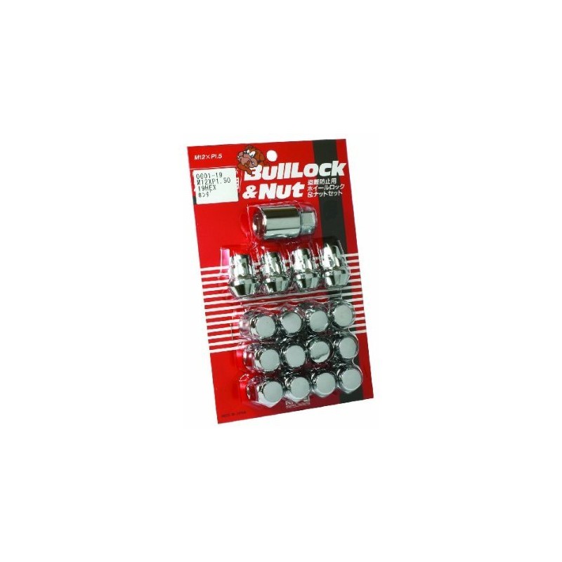 KYO-EI(協永産業) 自動車用 ロックナット Bull Lock (袋タイプ) 19HEX M12×P1.5 4H車用 16個入