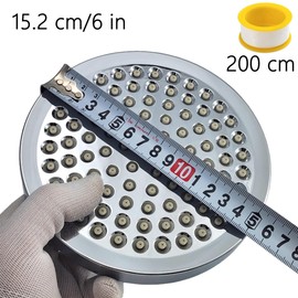 CYILIUEN ABS Rainfall Shower Head 6 Inch G1/2" Universal Connector Bathroom Rain Head Novel Shower Experience