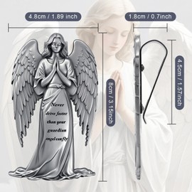 ANOWVI Guardian Angel Visor Clips for Cars，Reads Never Drive Faster Than Your Guardian Angel CAN Fly, New Driver Gifts, Car Accessories