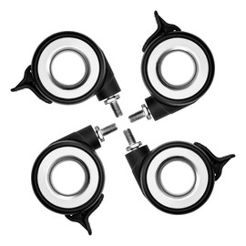 FLEXISPOT W3 Casters (Set of 4), Insert, Stopper, Screw Type, Diameter 2.6 inches (65 mm), Load Capacity 668.4 lbs (3,200 kg), For Standing Desks, Electric Elevating Desks, Office Chairs, Replacement