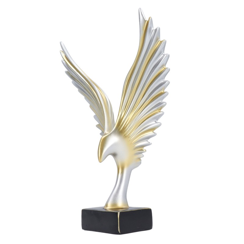 Eagle Abstract Figurine Decorative Resin Geometric Surface Animal Wing Sculpture
