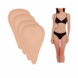 Liifun Pack of 4 Camel Toe Concealer Seamless Invisibility Cover Reusable Adhesives Camel Toe Insertion Underwear Protective Gel Cover Camel Toe Concealer Cover for Tights and Swimwear