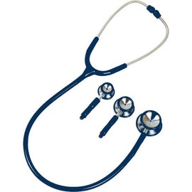 Cardiomate 3-in-1 Stethoscope Set by Lane Instrument - Multiple Colors Available (Navy Blue)