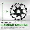 HERZO Diamond Concrete Grinding Wheel 5 inch,Diamond Cup Wheel for