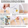 DACUAN Portable Rubber Sink Hose Faucet Sprayer Sink Hose Attachment