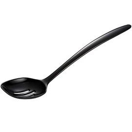 Gourmac Hutzler 12 Inch Melamine Slotted Spoon, Black