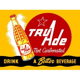 Tru-Ade Tru Ade Non Carbonated Beverage New Metal Sign: 9x12 & Free Shipping
