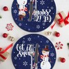 LeZakaa 25Pcs Christmas Paper Plates - Let It Snow Lettering
