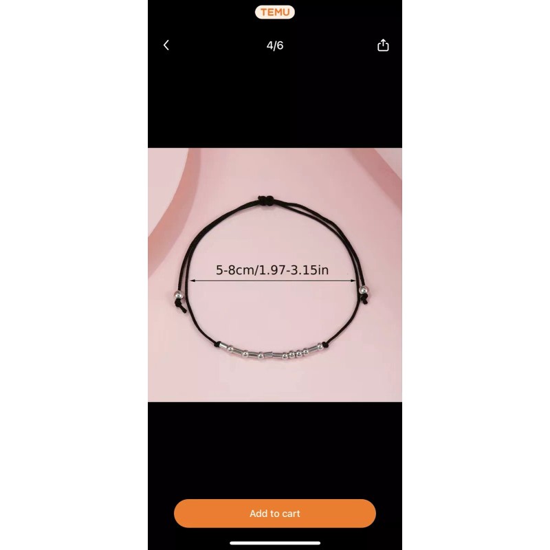 Morse LUCK Morse Code Bracelet, Adjustable, Ships Free! Motivational! Great