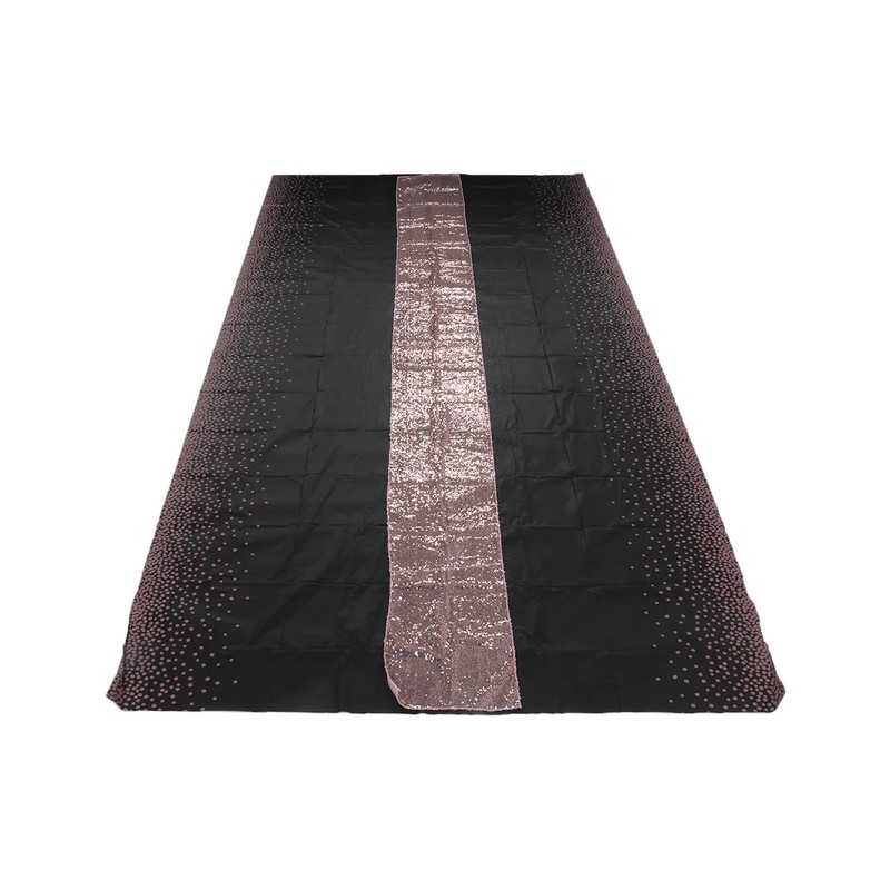 Rose Gold Dot Party Tablecloth Waterproof Polka Dot Design Rectangular