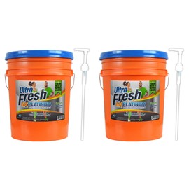 Ultra Fresh Platinum Sport 5 Gallon 6x Laundry Detergent Suitable for All Machine Type and Up to 640 Laundry Loads with Pump (2 Pack)