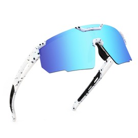 BUYAGE Sports Cycling Sunglasses for Men Women, Baseball Sunglasses Youth Large Frame 80s Softball Running Visor Glasses