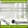 Creatyi 28 to 75 Inches Double Shower Curtain Rod Adjustable