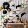 3 Rolls Halloween Ribbons Bat Spider Web Printed Ribbon Wired