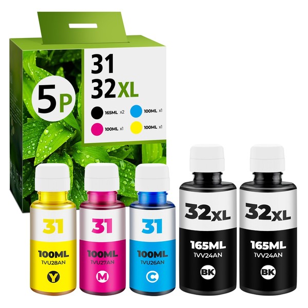 31 Ink 32XL Black Ink Bottle Set for Smart Tank