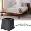 MixDora 4x 3 inch PP Bed Chair Risers Feet Leg