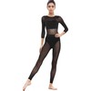 Dance Elite - Hiede - Dance Unitard For Women Acro. Unitards for Women Acro Dance (Black, Adult XS)