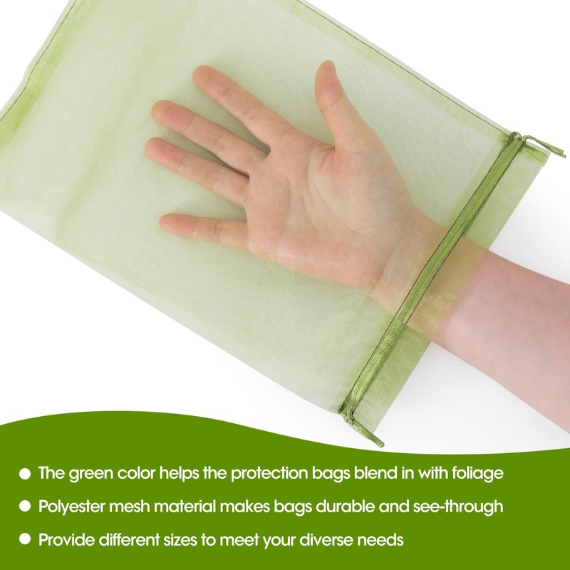 Kikhope 100pcs Fruit Protection Bags 6x9 inch, Fruit Netting Cover