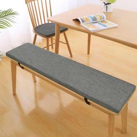 3 cm Thick Seat Cushion, Bench Cushion, Washable Chair Cushion, Bench Cushion, Garden Bench Cushion, Outdoor, Seat Cushion Large for Chair, Floor, Office Chair, Dark Grey, 30 x 35 x 3 cm