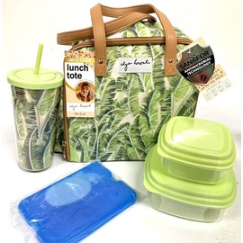 Fit & Fresh Alja Horvat x Fit & Fresh Green 5-Piece Lunch Tote Tumbler Ice Pack 2 Containers