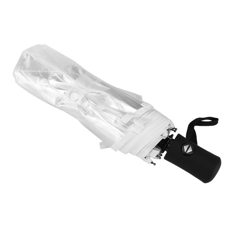 Portable Fashionable Transparent Automatic Three Folds Folding Rain Umbrella for