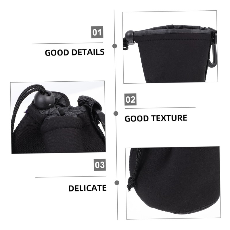 CIYODO 4pcs Camera Lens Pouch Durable Neoprene Storage Bag for