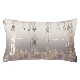 SAFAVIEH Home Collection Rensia 12 x 20-inch Silver/Beige Decorative Accent Pillow PLS7143B-1220, 12"x22"