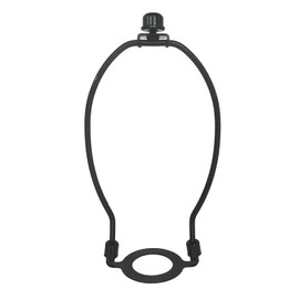 RUIAN E26 Phenolic Socket Lamp Harp Saddle Base 1-7/16" (36 mm) Lampshade Holder Non-Slip UNO Collar Ring Adapter for E26 Threaded Base 2Pcs, Black