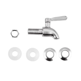 Walkinginrain Beverage Dispenser Replacement Spigot,Stainless Steel Spigot for Water Dispenser,Drink Dispenser Replacement Faucet 2 Pack