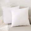 NATUS WEAVER 2 Piece White Pillow Case Faux Linen Square