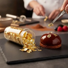 Hojuela De Oro Imitación Comestible 2g Para Decoración Oro