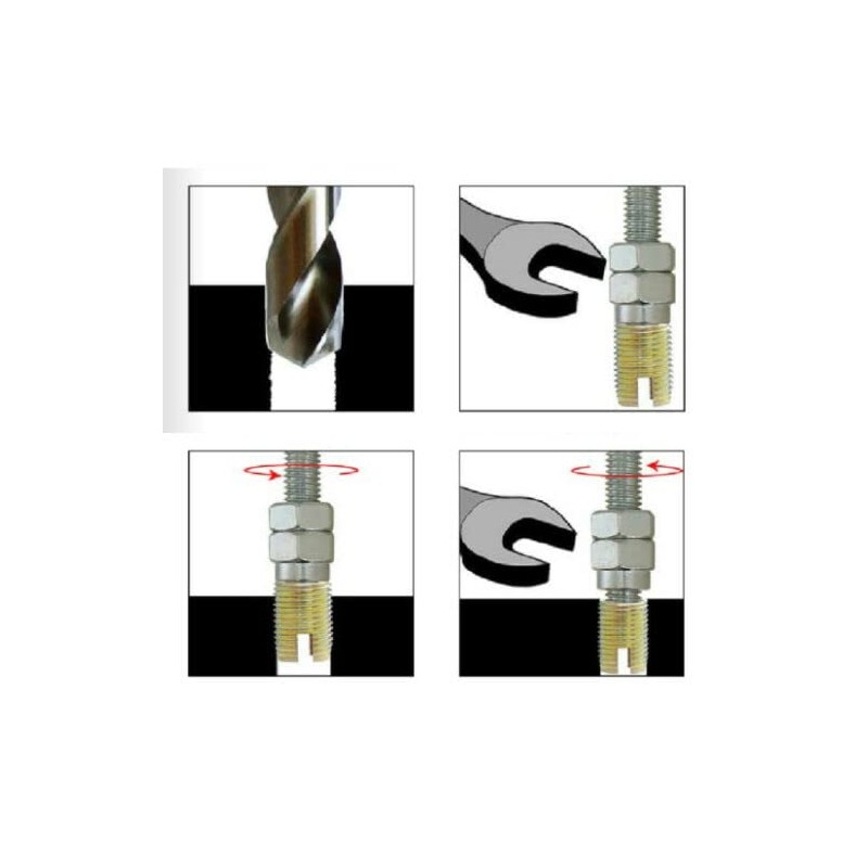 M6 Stainless Steel Slotted Self Tapping Repair Threaded Inserts External