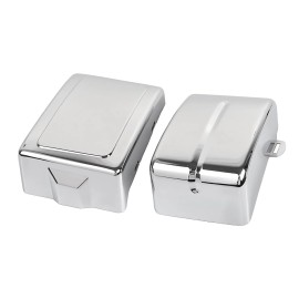Unbranded ABS Chrome Battery Fairing Cover For Harley Dyna Fat Bob FXDF Wide Glide FXDWG