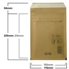 Netuno Pack of 10 Bubble Padded Envelopes C3 170 x