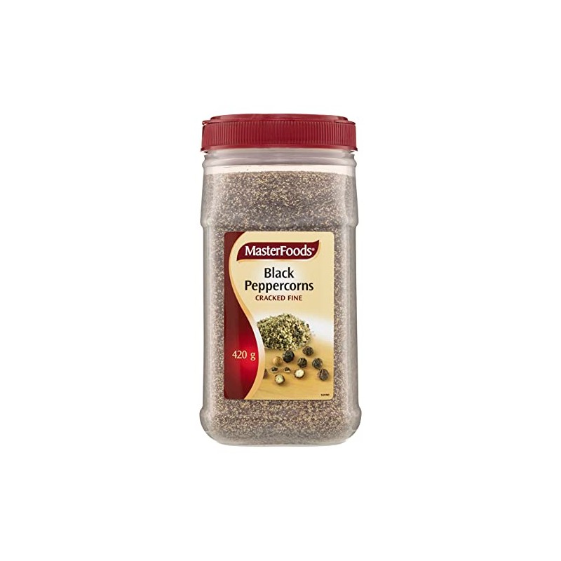 MasterFoods Black Peppercorns Cracked Fine 420 g Jar