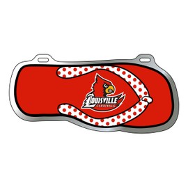 LOUISVILLE CARDINALS Flip Flop Mirrored Acrylic Plate w/Vinyl