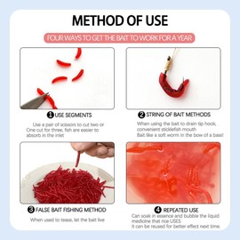 zakora 200 Pcs Fishing Lure Soft,Plastic Earthworm Artificial Trout Worm Bait Lifelike Fake for Freshwater Saltwater,1.2-1.9 in Power Bait (2 Styles with Their Own Fishy Aroma)