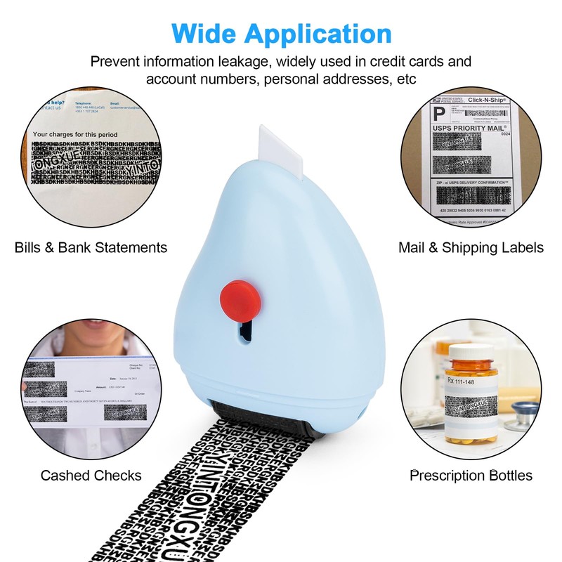 HOXBEIT Confidential Roller Stamp, Reusable Wide Roller Security Stamp, Identity