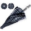 MACXCOIP 1/4"-1-1/8" Four Sprial Flute M35 Cobalt Step Drill Bit