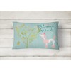 Caroline's Treasures BB7613PW1216 Welcome Friends Pink Poodle Canvas Fabric Decorative