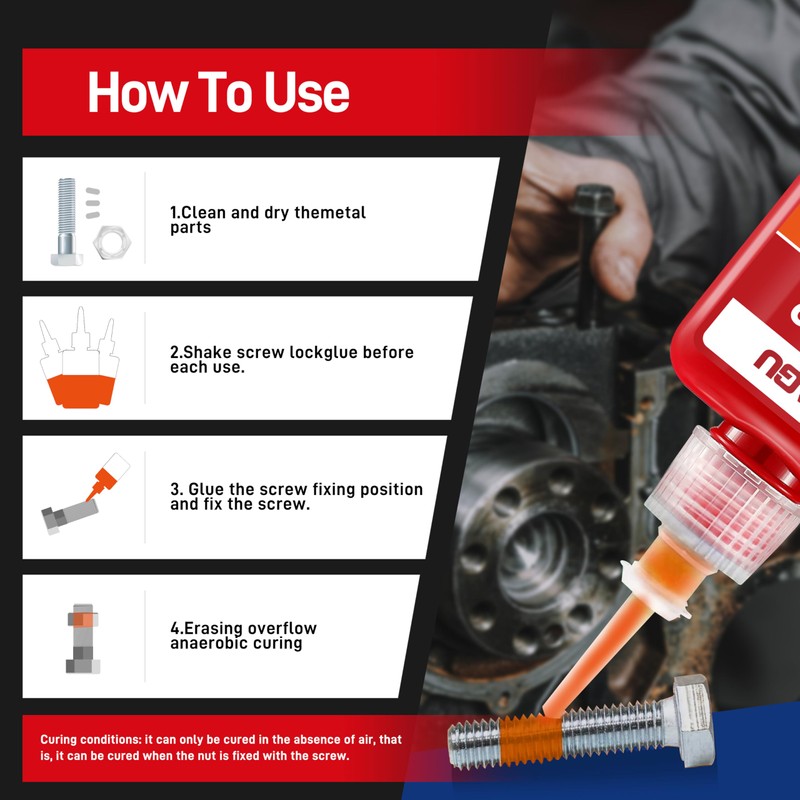 272 Orange High Temp High Strength Threadlocker - Resists 230°C