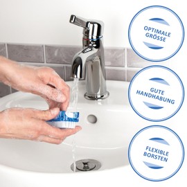 Robin Goods® 3 x Hand Wash Brush - Plastic Nail Brush - Hand Brush Double-Sided - Cleaning Brush for Hands and Fingernails