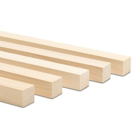 Wood Square Dowel Rods 1 inch x 36 Pack of 10 Wooden Craft Sticks for Crafts and Woodworking by Woodpeckers