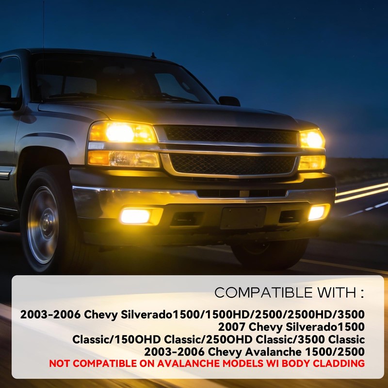Shocklight Headlights Compatible with 2003 2004 2005 2006 2007 Chevy