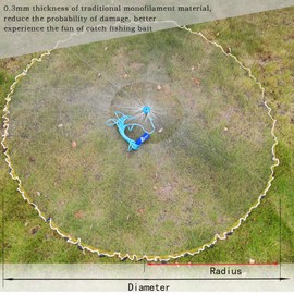 Drasry Fishing Cast Net with Heavily sinkers for Saltwater Freshwater Bait Trap Throw Net. Size 4ft to 10ft Radius (Monofilament line, 7FT /210cm Radius)