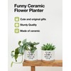PWHINGN Feeling Cute Might Die Later Pot- Ceramic Engraved Succulent