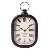 NIKKY HOME Small Retro Black Wall Clock, Silent Battery Operated