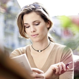 Barch Young Long Leather Necklace Choker Handmade with One Pearl for Women (18" Black leather)