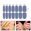 SILPECWEE 224 Pieces 16 Sheets Nail Polish Strips Solid Color