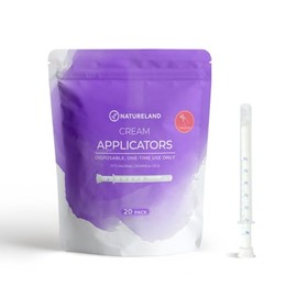 Natureland Disposable Plastic Vaginal Applicator with Threaded Tip: For Gel or Cream Products - Includes Dual Dosage Markings